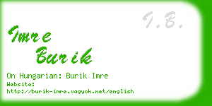 imre burik business card